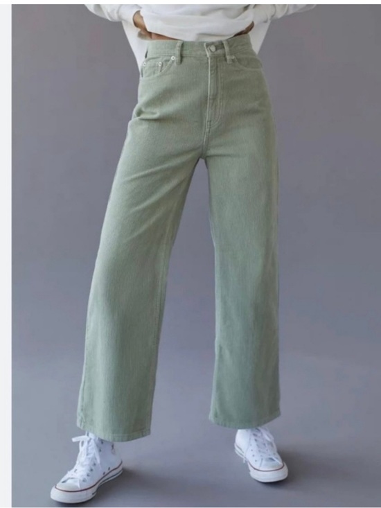 BDG Pants - BDG Urban Outfitters‎ High & Wide Light Sage Wide Leg Corduroy 100% Cotton Pants